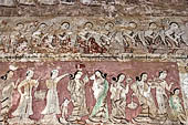 Bagan Myanmar. Paintings of the circumambulatory corridor of the Sulamani temple. 